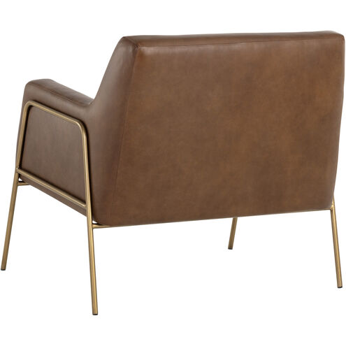 Cybil Vintage Caramel Leather Lounge Chair